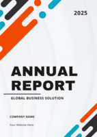 Annual report brochure flyer design PNG template