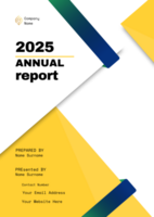 Annual report brochure flyer design PNG template