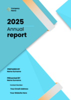 Annual report brochure flyer design PNG template