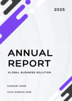 Annual report brochure flyer design PNG template
