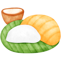 mango klibbig ris, mango vattenfärg png