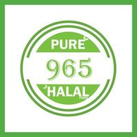 design with halal leaf design 965 vector