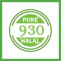 design with halal leaf design 930 vector