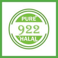 design with halal leaf design 922 vector