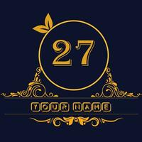 New unique logo design with number 27 vector