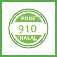 diseño con halal hoja diseño 910 vector