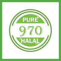 design with halal leaf design 970 vector