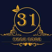 New unique logo design with number 31 vector