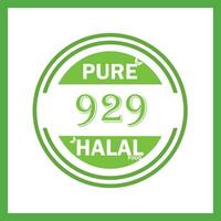 design with halal leaf design 929 vector