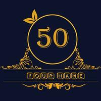 New unique logo design with number 50 vector