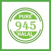 diseño con halal hoja diseño 945 vector