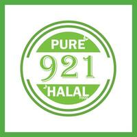 diseño con halal hoja diseño 921 vector