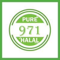 design with halal leaf design 971 vector
