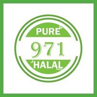 diseño con halal hoja diseño 971 vector