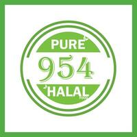 design with halal leaf design 954 vector