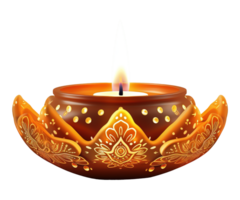 Diwali Beleuchtung mit Indien Ornament zum feiern Diwali ai generativ png