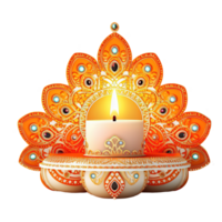 Diwali luci con India ornamento per celebrare Diwali ai generativo png