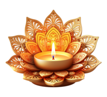 Diwali luci con India ornamento per celebrare Diwali ai generativo png