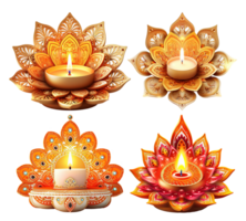 Diwali luci con India ornamento per celebrare Diwali ai generativo png