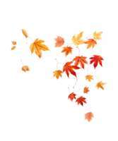 autumn leaves falling isolated ai generative png