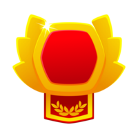d'oro gioco distintivo, modello per icona png