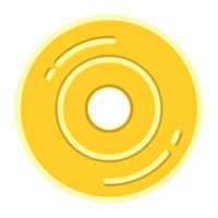 yellow music record png