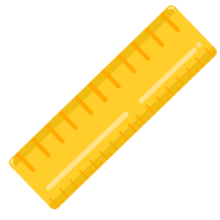 Yellow decorative ruler png