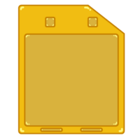 Yellow floppy disk png