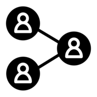Networking Solid Icon, Hierarchy Icons Collection, Networking silhouette. png