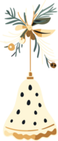 Polka-Dotted Christmas Bell png