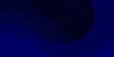 dark blue wave background with lines vector