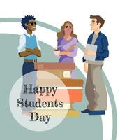 Vector illustration design concept of international students day