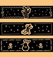 set shugar Mexican scull design elements vector