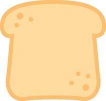 flat design single slice of bread icon vector illustration