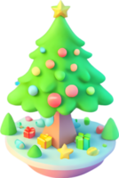 Natale albero ghirlande, Natale albero nastri, Natale albero ghirlande, Natale albero gonna idee, ai generativo png