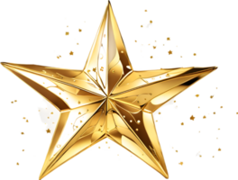 Gold Star, Shining Bright, Stellar Achievement ai generative png