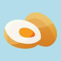 Vector eggs cartoon on white background