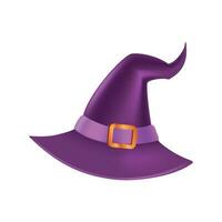 Vector witch hat illustration on white background