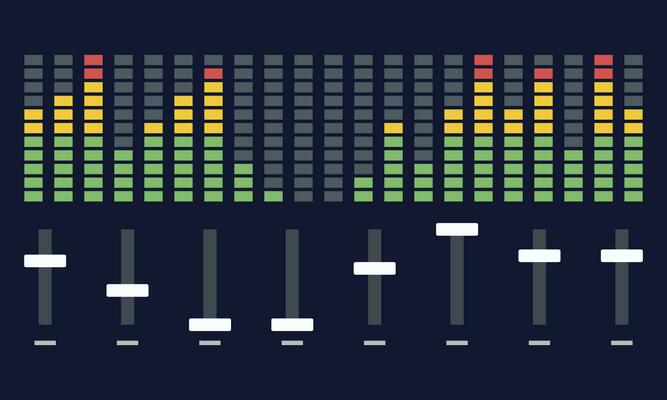 Vector colorful sound wave equalizer vector design