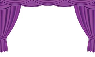 Vector realistic purple curtain background