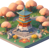 South Korean landmarks, iconic Korean places, ai generative png