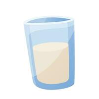 Vector glass of milk isolated on white