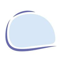 Vector vector speech bubble. dialog box, icon, message, template. blue clouds for text lettering