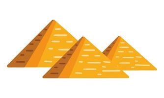 Vector egyptian pyramids cartoon desert landmark ancient monument