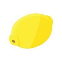 Vector whole lemon icon cartoon of whole lemon vector icon for web design isolated on white background