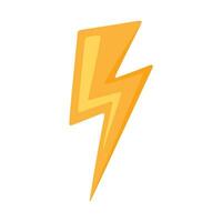 Vector lightning bolt on white background