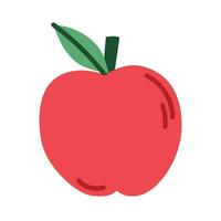 Vector apple fruit cartoon icon illustration