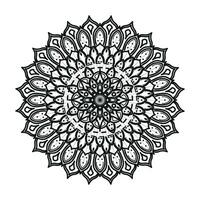 vector mano dibujado mandala loto flor dibujo