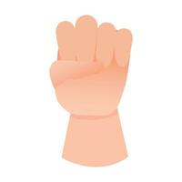 Vector fist flat icon power fight hand gesture