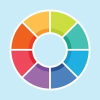 Vector circular color graphics for infographic